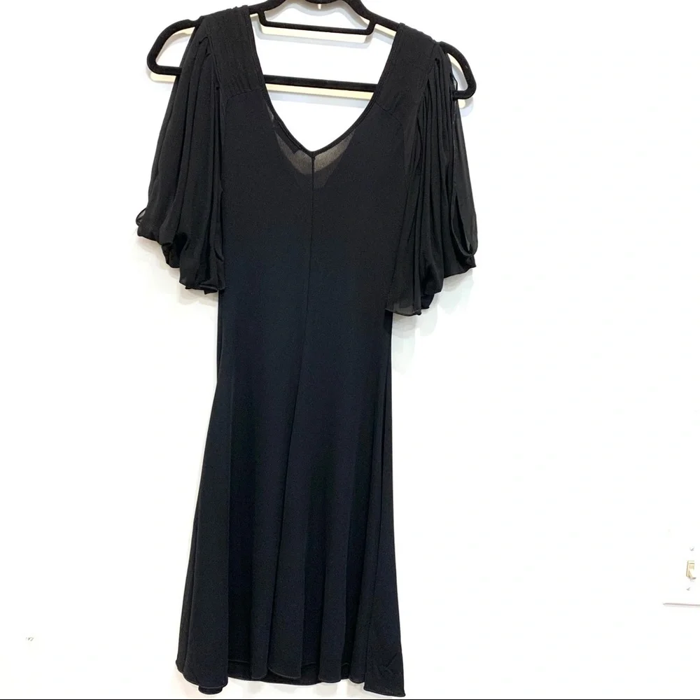Emporio Armani Black Cowl Neck Cold Shoulder Dress - Picture 7 of 10